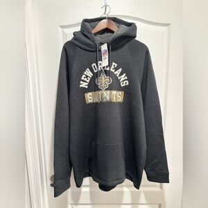 New Orleans Saints Men’s NFL Pullover Gray Super Warm Hoodie, Size XXL